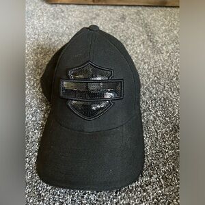Harley Davidson Hat. Black with sequin logo